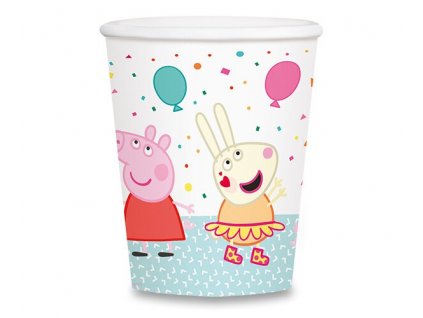 Papírové kelímky Peppa Pig objem 0,25 l, 8 ks