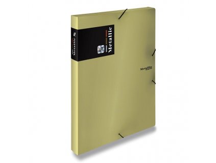 Box na dokumenty Metallic A4, hřbet 30 mm, výběr barev zlatá