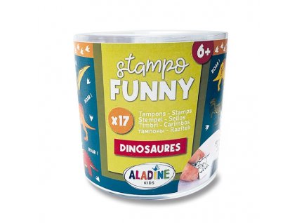 Razítka Aladine Stampo Funny Dinosauři, 17 ks