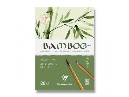 Akvarelový blok Clairefontaine Bamboo A4, 20 listů, 250 g