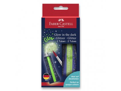 Třpytky Faber-Castell Glow in the dark 12 ml, 2 ks