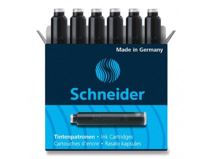 Inkoustové bombičky Schneider, 6 ks výběr barev černé