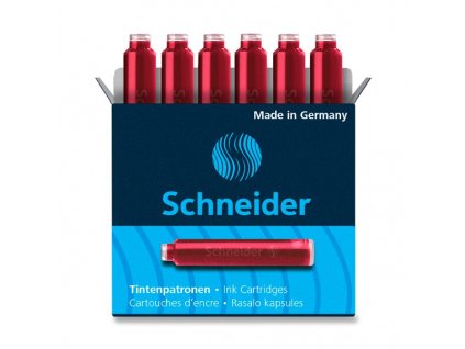 Inkoustové bombičky Schneider, 6 ks výběr barev červené