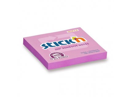 Samolepicí bloček Hopax Stick’n Notes 360 76 x 76 mm, 100 listů, výběr barev růžový