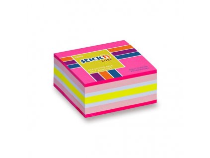 Samolepicí bloček Hopax Stick’n Notes Neon 51 × 51 mm, 250 listů, různé barvy růžový