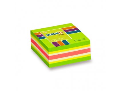 Samolepicí bloček Hopax Stick’n Notes Neon 51 × 51 mm, 250 listů, různé barvy zelený