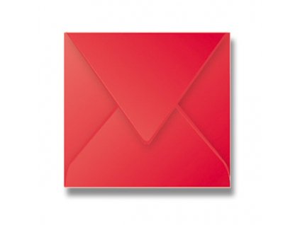 Barevná obálka Clairefontaine 165 × 165 mm, olizová, 20 ks červená, 165 × 165 mm