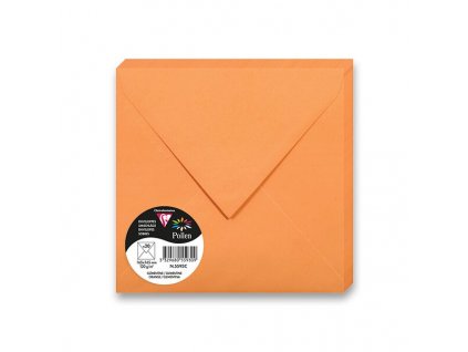 Barevná obálka Clairefontaine 165 × 165 mm, olizová, 20 ks oranžová, 165 × 165 mm
