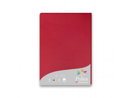 Barevná dopisní karta Clairefontaine A4, 25 ks červená, A4
