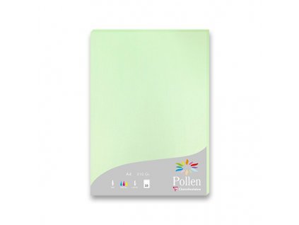 Barevná dopisní karta Clairefontaine A4, 25 ks světle zelená, A4