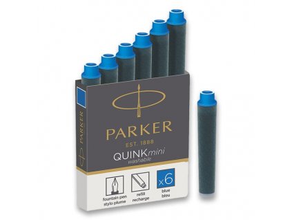 Inkoustové mini bombičky Parker 6 ks, výběr barev modré