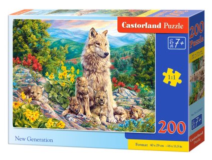 22254 puzzle castorland 200 dilku premium nova generace vlku