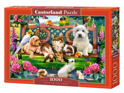 Puzzle Castorland 1000 dílků - Mazlíčci v parku
