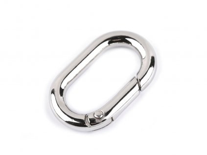 Karabina oválná průvlek 25 mm (Balení 1 ks, Varianta 1 nikl)