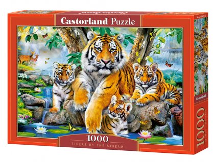 Puzzle Castorland 1000 dílků - Tygři u řeky