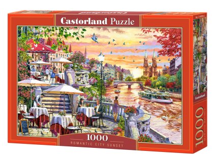25215 2 puzzle castorland 1000 dilku romantika ve meste