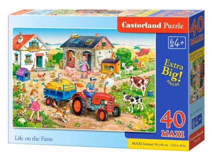 20871 2 puzzle castorland maxi 40 dilku zivot na farme