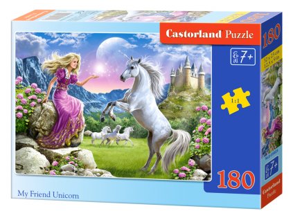 Puzzle Castorland 180 dílků - Princezna s jednorožcem
