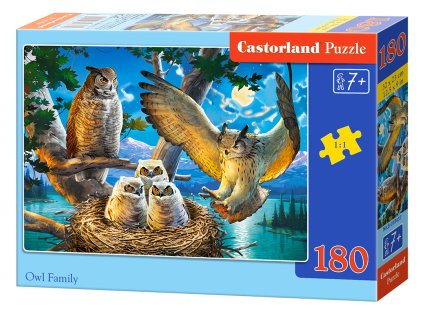 22188 2 puzzle castorland 180 dilku sovi rodinka