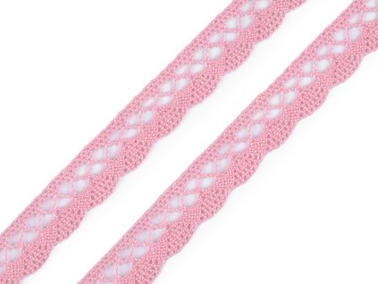 Bavlněná krajka paličkovaná šíře 18 mm (Balení 30 m, Varianta 6082 růžová)
