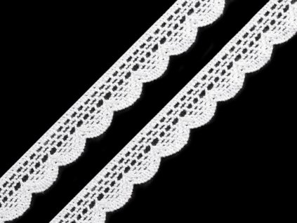 Bavlněná krajka paličkovaná šíře 15 mm (Balení 27 m, Varianta 4 režná)