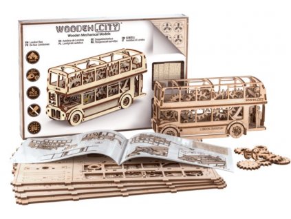 3D mechanické puzzle -Londýnský autobus, 216 dílů