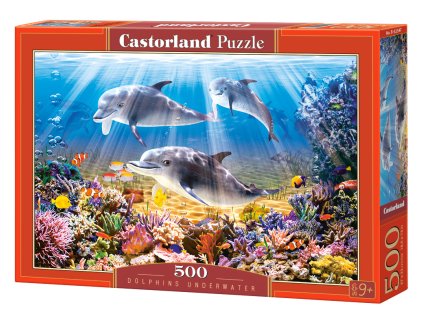 17796 2 puzzle castorland 500 dilku delfini