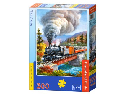 22251 puzzle castorland 200 dilku premium vlak prejizdejici reku