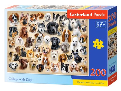 23352 puzzle castorland 200 dilku premium kolaz se psy