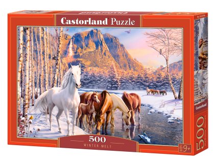 24348 1 puzzle castorland 500 dilku kone v zime