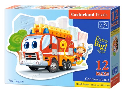20352 2 puzzle castorland contour maxi 12 dilku hasicske auto