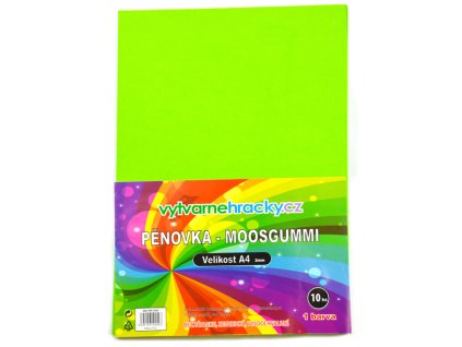 20673 penovka svetle zelena 10 ks a4 cca 2 mm