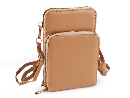 Peněženka s kapsou na mobil přes rameno crossbody 11,5x18 cm (Balení 1 ks, Varianta 1 zlatá sv.)