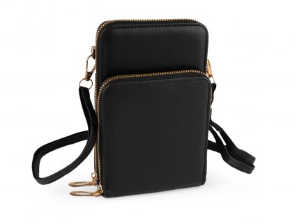 Peněženka s kapsou na mobil přes rameno crossbody 11,5x18 cm (Balení 1 ks, Varianta 1 zlatá sv.)