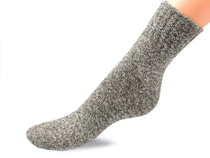 Ponožky teplé žíhané unisex (Balení 1 pár, Varianta 6 šedá nejsvětlejší)