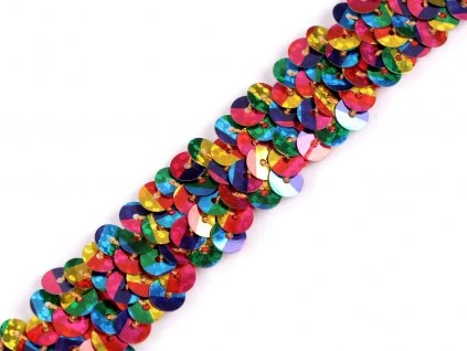 Flitrový prýmek šíře 20 mm elastický (Balení 1 m, Varianta multikolor)