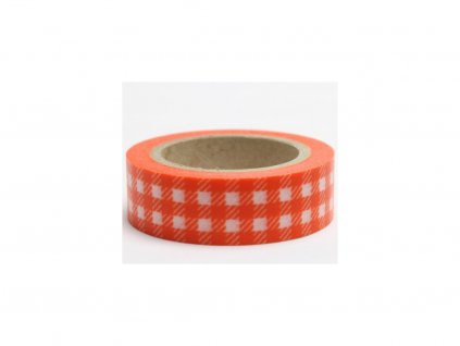 Dekorační lepicí páska - WASHI pásky-1ks kanafas oranžový