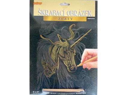 25335 1 skrabaci obrazek zlaty jednorozec motyl