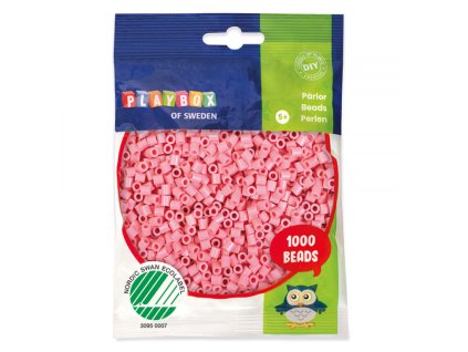 25398 1 zazehlovaci koralky pastelove 1000ks ruzove