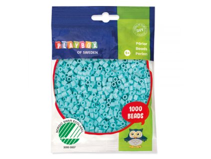 25407 1 zazehlovaci koralky pastelove 1000ks tyrkysove