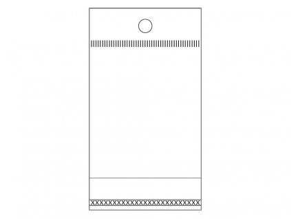 PP sáček s lepicí klopou a závěsem 5x9 cm (Balení 100 ks, Varianta transparent)
