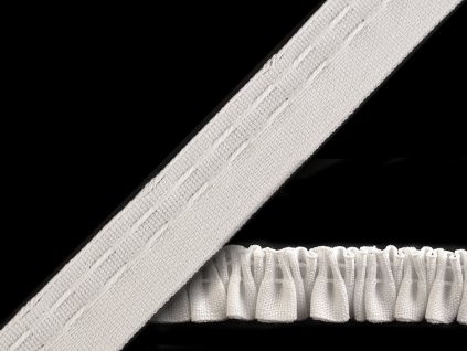 Záclonovka šíře 20 mm žabkové řasení (Balení 50 m, Varianta White)