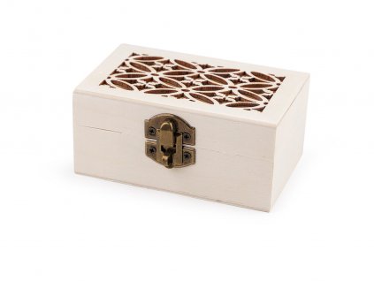 Dřevěná krabička k dozdobení (Balení 1 ks, Varianta přírodní)