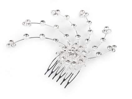 Hřeben do vlasů s broušenými kamínky hand made (Balení 1 ks, Varianta crystal)