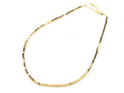 Náhrdelník hematitový (Balení 1 ks, Varianta zlatá)