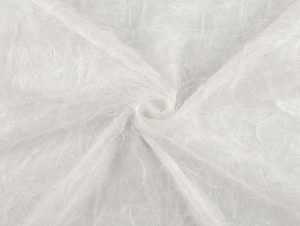 Šifon s ozdobnou nitkou s metalickým efektem (Balení 1 m, Varianta 1 Off White)