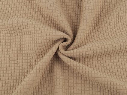 Úplet s vaflovým vzorem (Balení 1 m, Varianta 1 (480 g/m²) krémová světlá)