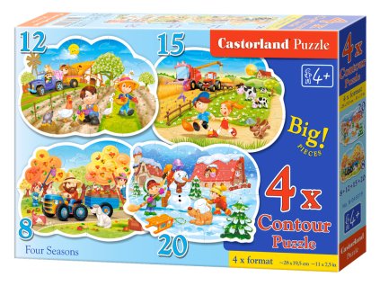 29633 puzzle castorland 4v1 8 12 15 20 dilku ctyri obdobi