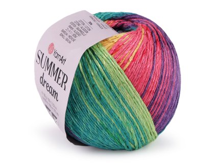 Pletací příze Summer Dream 100 g (Balení 1 ks, Varianta 1 (4308) fialovorůžová multikolor)