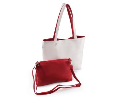 Kabelka oboustranná 2v1 40x29 cm (Balení 1 ks, Varianta 10 pudrová růžová)